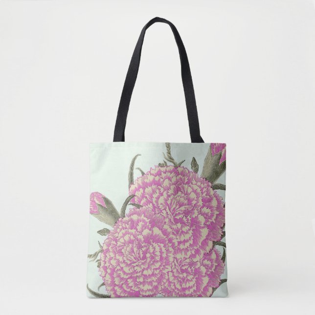 Bolso De Tela Pink Carnations (Anverso)