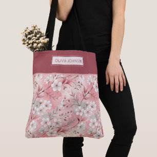 Bolso De Tela Pink cherry blossom monogram
