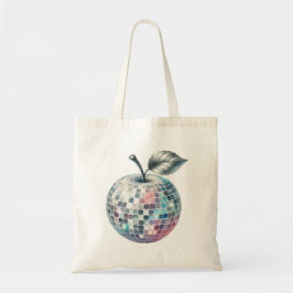 Bolso De Tela Pink disco ball apple