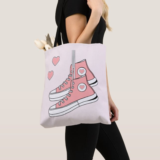 Bolso De Tela Pink Girly Sneakers (Detalle)