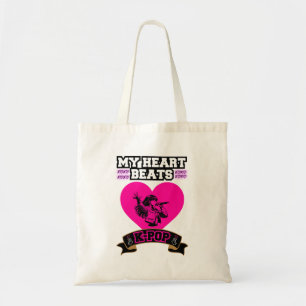 Bolso De Tela Pink Heart Idol Cantando KPop Music Love Design