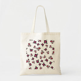Bolso De Tela Pink Hearts Pattern – Cute Doodle Design
