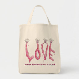 Bolso De Tela Pink Love Tote Bag