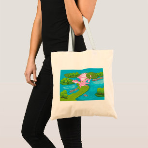 Bolso De Tela Pink Magic Dragon Fantasy Tote Bag