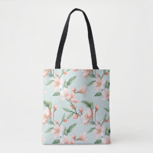 Bolso De Tela Pink Peach Tree Blossom All-Over Print