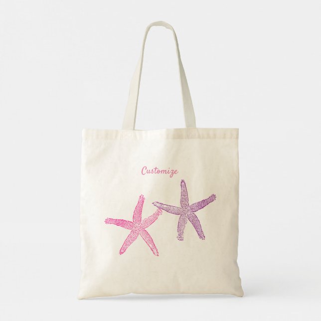Bolso De Tela Pink Purple Starfish Thunder_Cove (Reverso)