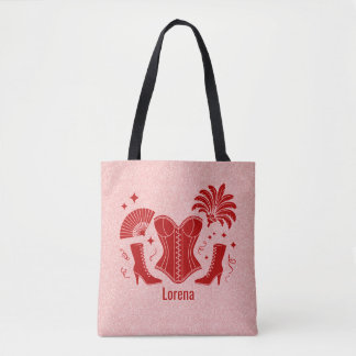 Bolso De Tela Pink + Red Las Vegas Showgirl Bridesmaid