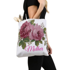 Bolso De Tela Pink Rose Elegance Tote
