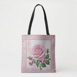 Bolso De Tela Pink Rose Quilt