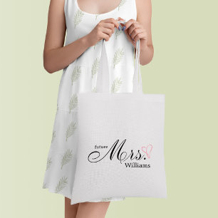 Bolso De Tela Pink Scribblet Heart Future Mrs.