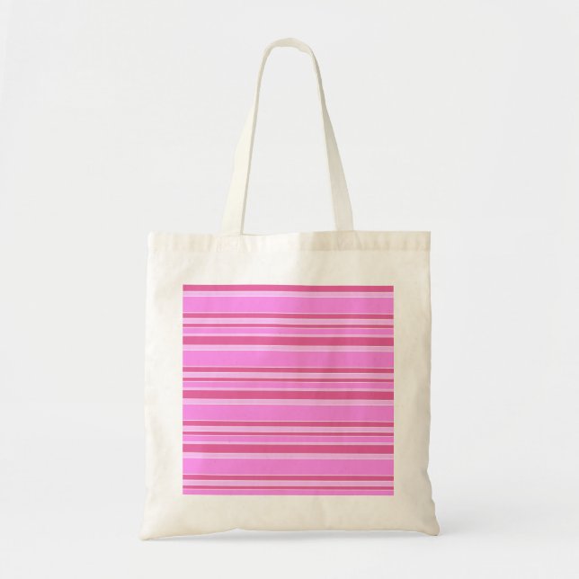 Bolso De Tela Pink stripes (Frente)