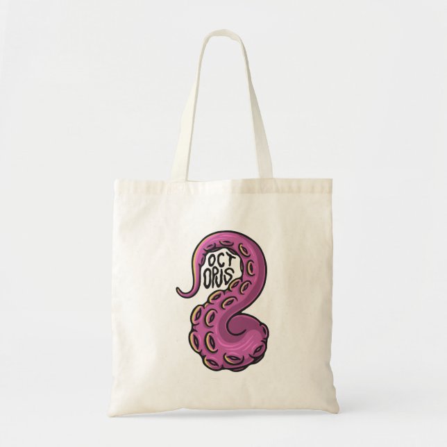 Bolso De Tela Pink Tentacle (Frente)