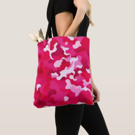 Bolso De Tela Pink, white and red camouflage