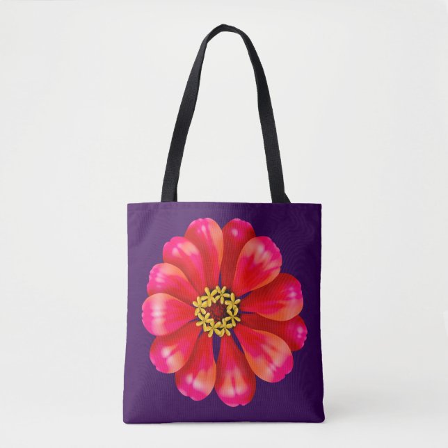 Bolso De Tela Pink Zinnia (Anverso)