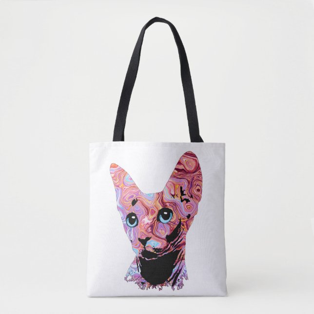 Bolso De Tela Pinky Sphynx Cat 683 (Anverso)