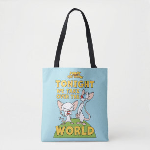 Bolso De Tela Pinky y el cerebro Asumir El Mundo