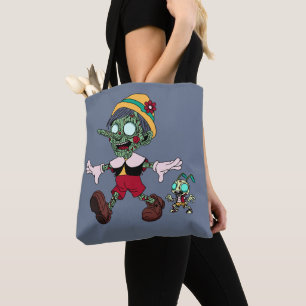 Bolso De Tela Pinocho zombi y críquet