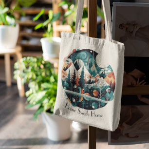 Bolso De Tela Pinos y picos nórdicos, personalizado