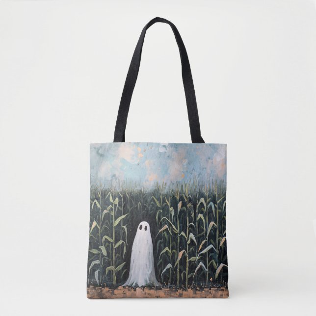 Bolso De Tela Pintado caprichoso de campo de maíz (Anverso)