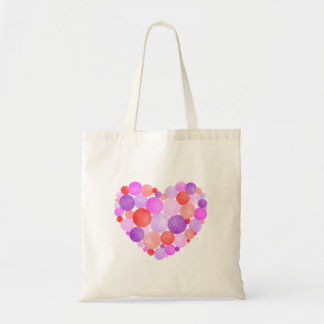 Bolso De Tela Pintado de acuarela rosa y morado