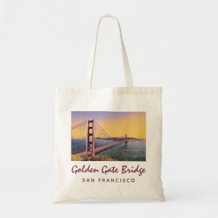Bolso De Tela Pintado de época del puente Golden Gate de San Fra