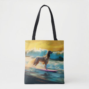 Bolso De Tela Pintado de surf en Hound Beach Afgano