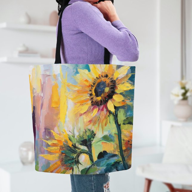 Bolso De Tela Pintado Floral Abstracto Moderno de Sunflowers (Subido por el creador)