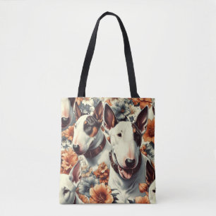 Bolso De Tela Pintado sin problemas Retro Bull Terrier