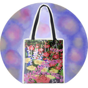 Bolso De Tela Pintando multicolor brillante flores brillantes