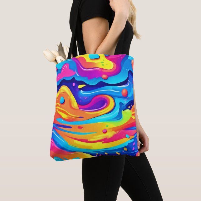 Bolso De Tela Pintar cósmicamente Swirls (Detalle)
