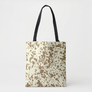 Bolso De Tela Pintar salpicaduras de amarillo claro y caqui artí
