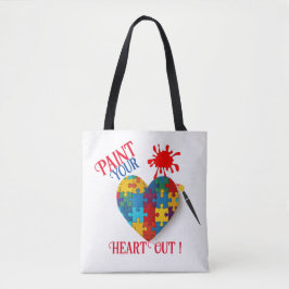 Bolso De Tela Pintar tu corazón hacia fuera,