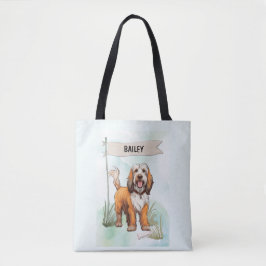 Bolso De Tela Pintor al agua del Petit Basset Griffon Vendeen