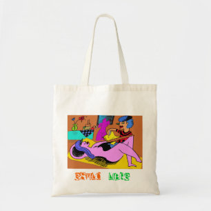 Bolso De Tela Pintor dibujando modelo.