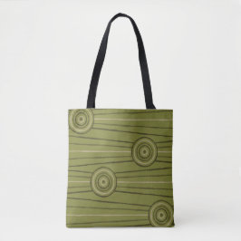 Bolso De Tela Pintura aborigen de líneas y círculos