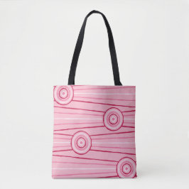 Bolso De Tela Pintura aborigen de líneas y círculos