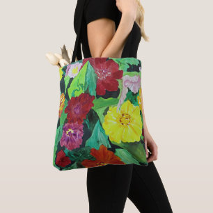 Bolso De Tela Pintura abstracta de flores