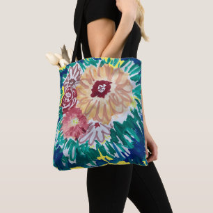 Bolso De Tela Pintura abstracta de flores