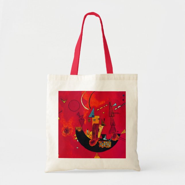 Bolso De Tela Pintura abstracta de Kandinsky Mit und Gegen (Frente)