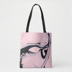 BOLSO DE TELA PINTURA ABSTRACTA DE ROPA NEGRA EN EL FONDO DE PAS