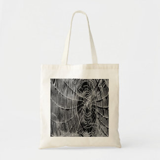 Bolso De Tela Pintura Abstracta De Un Cobarde Blanco Gris Sobre 