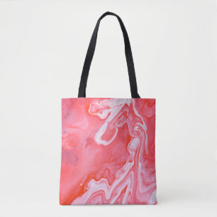 Bolso De Tela Pintura abstracta roja y gris