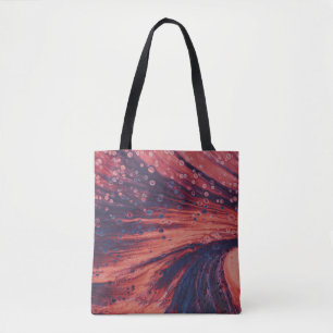 Bolso De Tela Pintura abstracta roja y negra