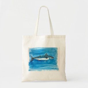 Bolso De Tela Pintura acuática de peces de caballa
