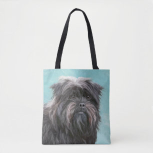 Bolso De Tela Pintura Affenpinscher - Arte Perro Original Cuto