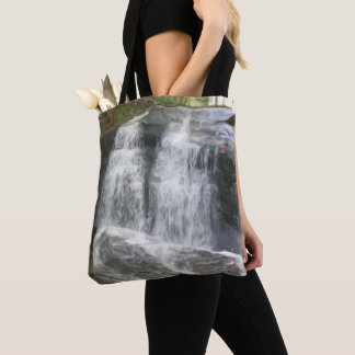 Bolso De Tela Pintura al óleo de hermosa cascada de agua 