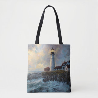 Bolso De Tela Pintura al óleo texturizada de faro