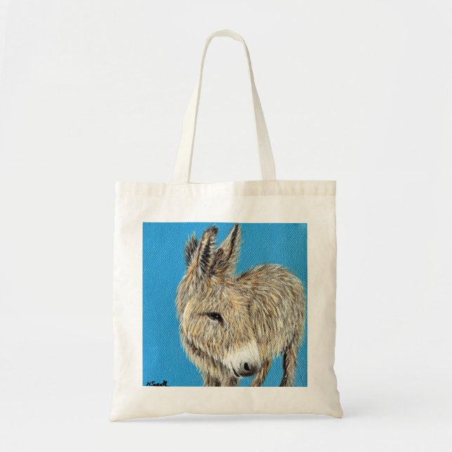 Bolso De Tela Pintura amistosa de burros (Frente)