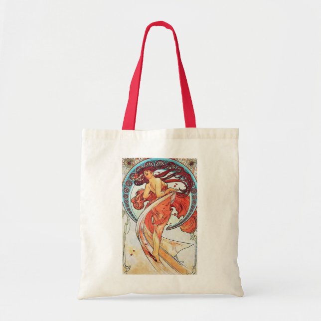 Bolso De Tela Pintura Art Nouveau de Alphonse Mucha Dance (Frente)