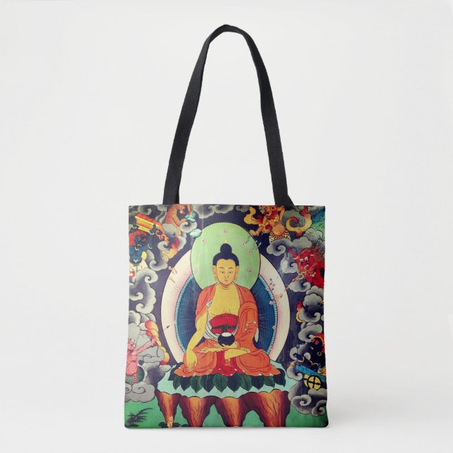Bolso De Tela Pintura Buda Shakyamuni, Himalayas - Nepal (Anverso)